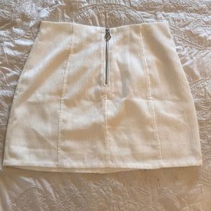 Tobi white corduroy skirt